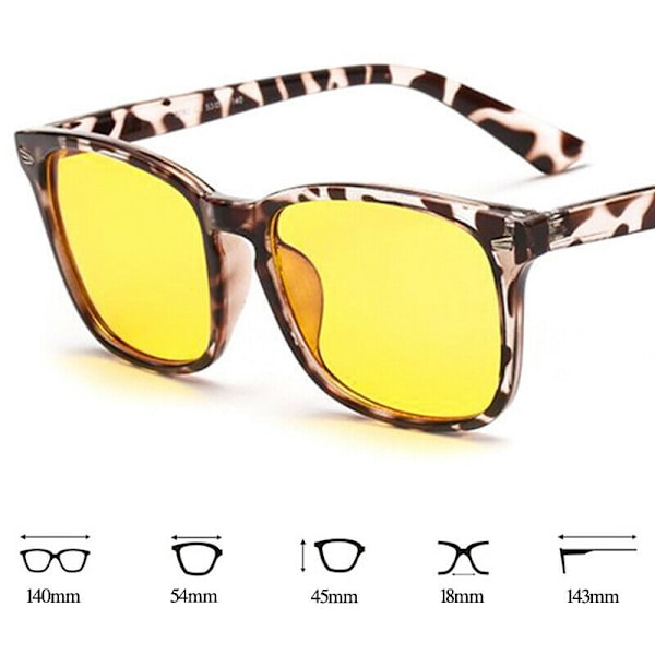 Unisex Blå Ljusblockerande Glasögon Dator Smarttelefon Syn Leopard 1pair