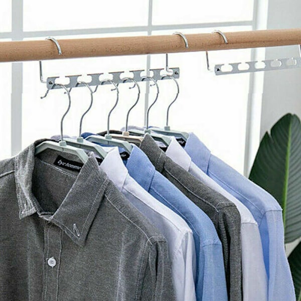 6 stk. Magiske Bøjlekroge Pladsbesparende Frakke Skab Garderobe Organisatorer 6Pcs