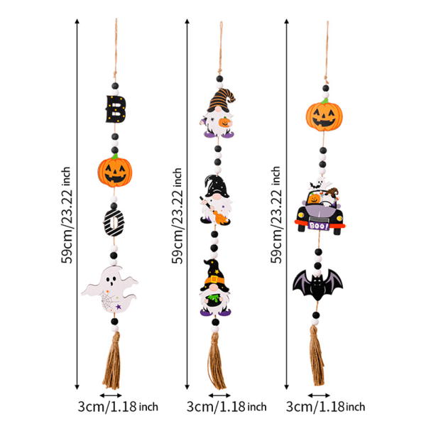 Halloween Hängande Pumpa Spöke Pärlsträng Dekoration A