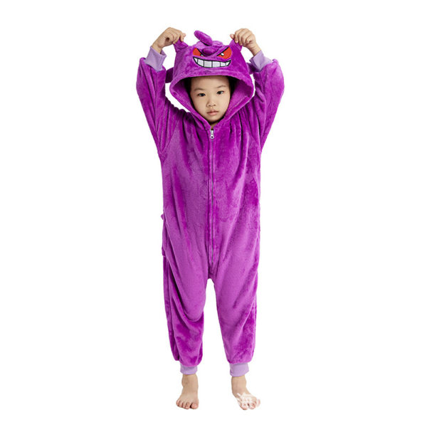 Barn Djur Tecknad Jumpsuit Fleece Sovkläder Hemkläder Pyjamas 110cm