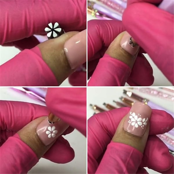 DIY Nagelstempelset för Naglar, Nagelkonst-Pennset, Punktverktygssats för Flickor, Kvinnor, Presenter 10pcs
