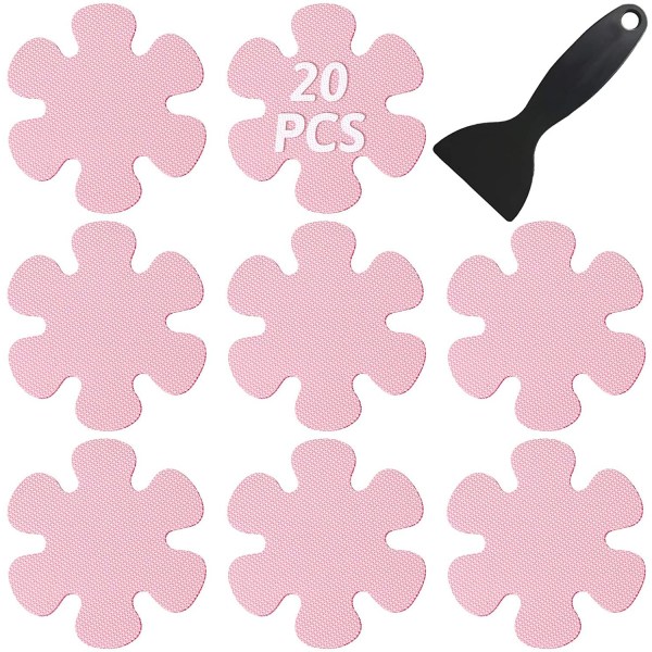 20X Anti-Slip Badrumsdekaler Halkfria duschbadkar Duschmattor Pink 20 Pcs