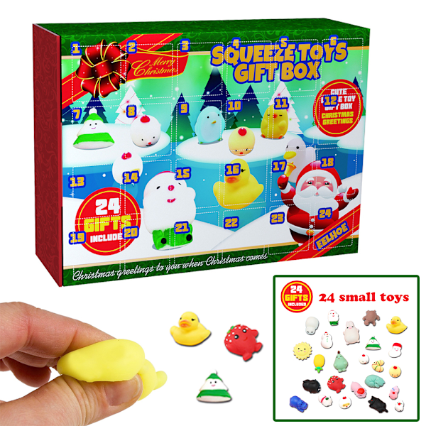 24 Olika Squishy Fidgets Jul Adventskalender Överraskningslåda