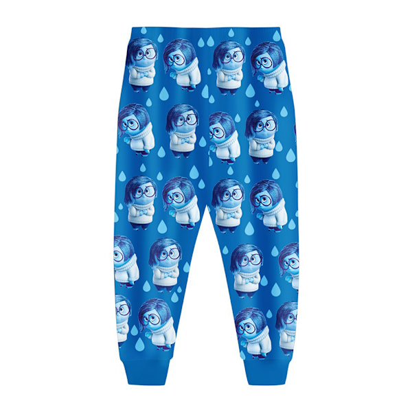 Barn Cartoon Inside Out 2 Långärmad Toppar Byxor Pyjamas Pjs Set Sovkläder Nattkläder Present, Blå 110cm