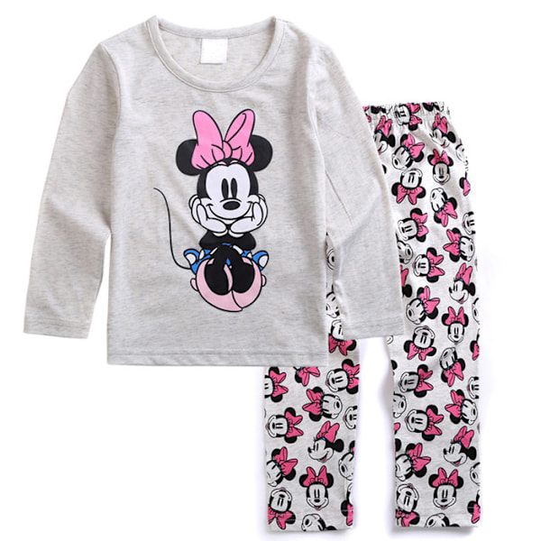 Minnie Barn Pojkar Flickor Långärmade Toppar + Byxor Pyjamas Set Nattkläder Sovkläder #8 130cm