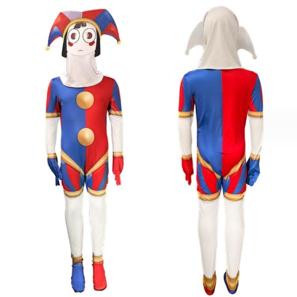 Den fantastiska Digital Circus Cosplay set Jumpsuit för barn C 110cm