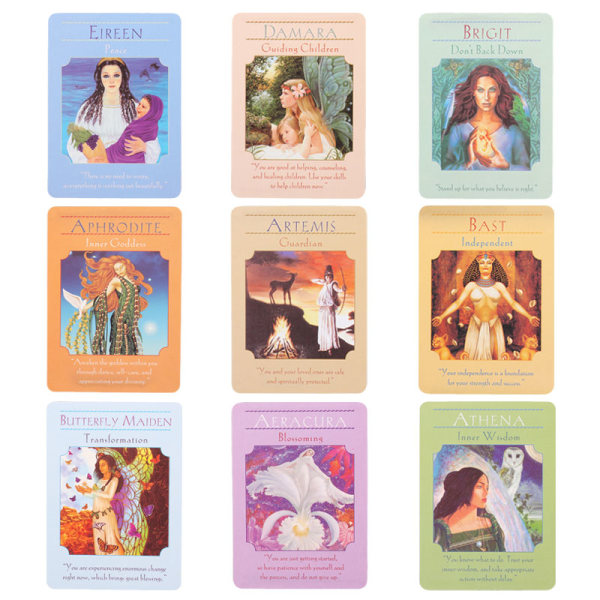 Goddess Guidance Wisdom Tarot Deck Cards Future Game Card orange