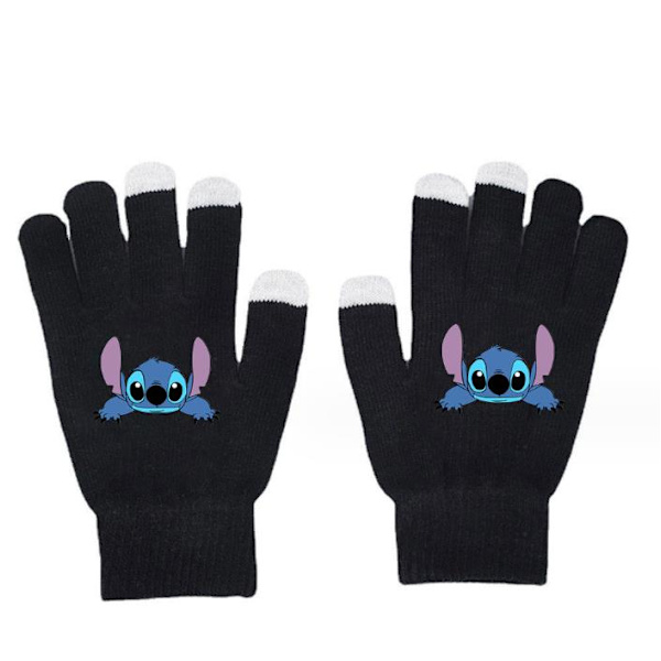 Lilo & Stitch Varme Strikkede All Finger Børne Touch Screen Handsker #2