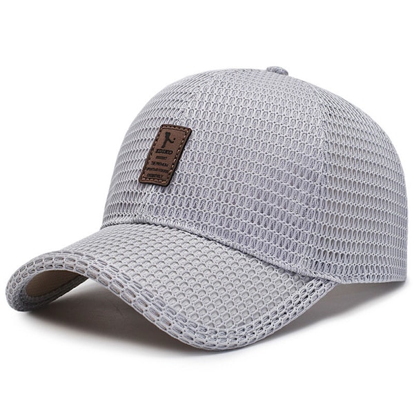 Herre Mesh Åndbar Udendørs Solhat Sports Baseball Kasket light grey