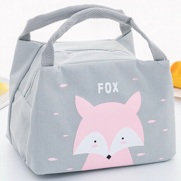 Barn Barn Tecknad Lunch Väska Box Och Drinkflaska Set Fox