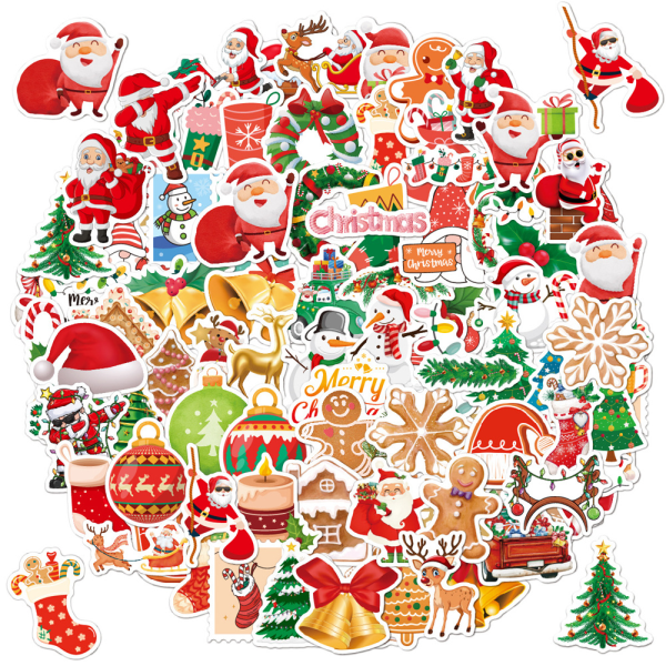100 st Jul Xmas Stickers Etiketter Seals Kuvert Rolig Dekor