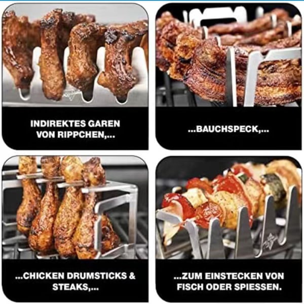Kycklinghållare Rack Grill Stativ Stekning För BBQ Non Stick