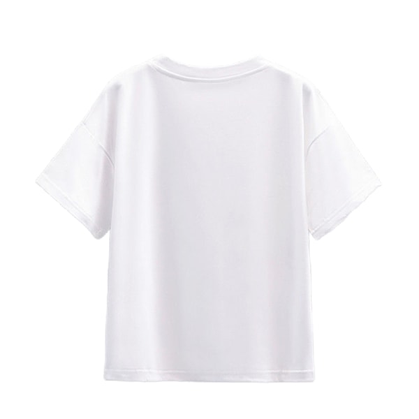 Kuromi flickor kortärmad topp plisserad kjol Sommar T-shirt Kort kjol Set Barngåva White 140cm