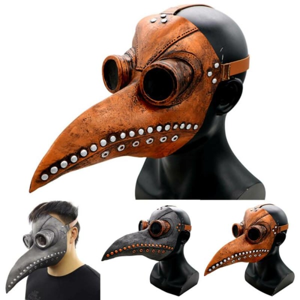 Steampunk Bird Masks Pest Doctor Cosplay Party Costumeprops Black