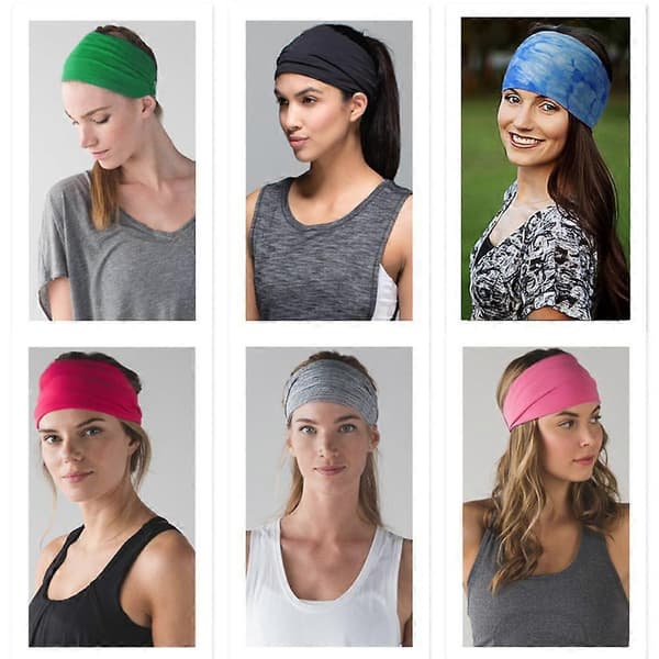 Treningshodebåndpakke for kvinner i marineblått 4 Pcs