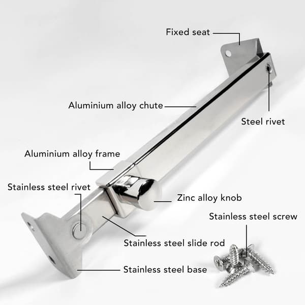 Fönstergångjärn i aluminiumlegering, vindtätt dolt, utåtgående, positioneringsspänne typ 04