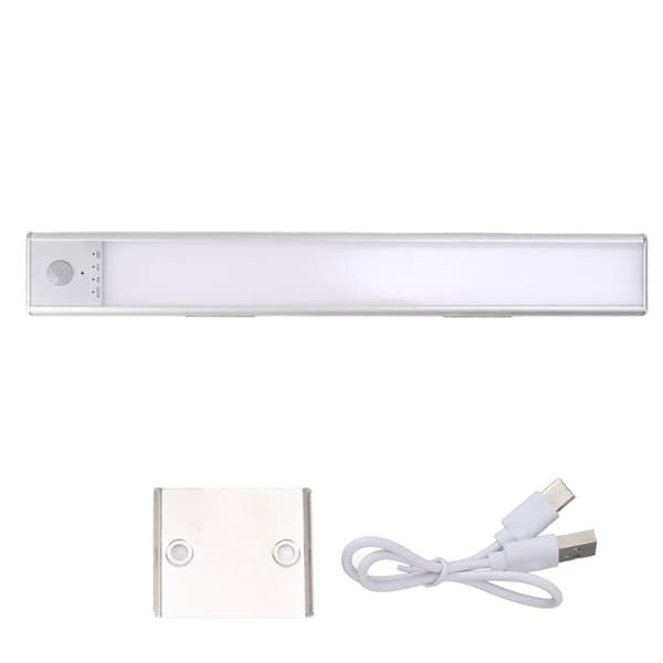 Rörelsesensor Skåpbelysning, USB-C LED, 120° Induktion, 30cm, 1100mAh, Inomhus