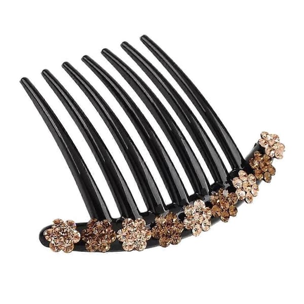 Glitrende hårkam-clips til elegante opsætninger og knolde i guld 4 Pcs