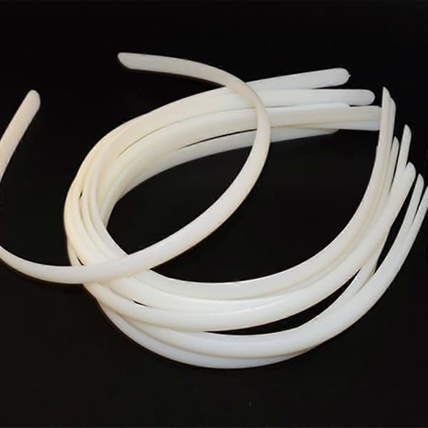 5x10 Stykker Blank Plast Hårbøyle Hårbånd Hårtilbehør 10mm