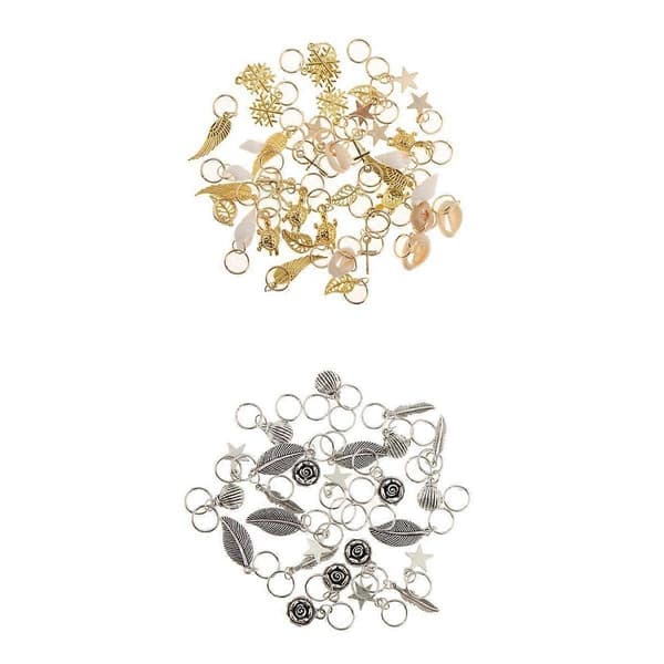 Hotop Hårnålar Flätringar Öglor Clips Guld Skal Löv Stjärnklockor