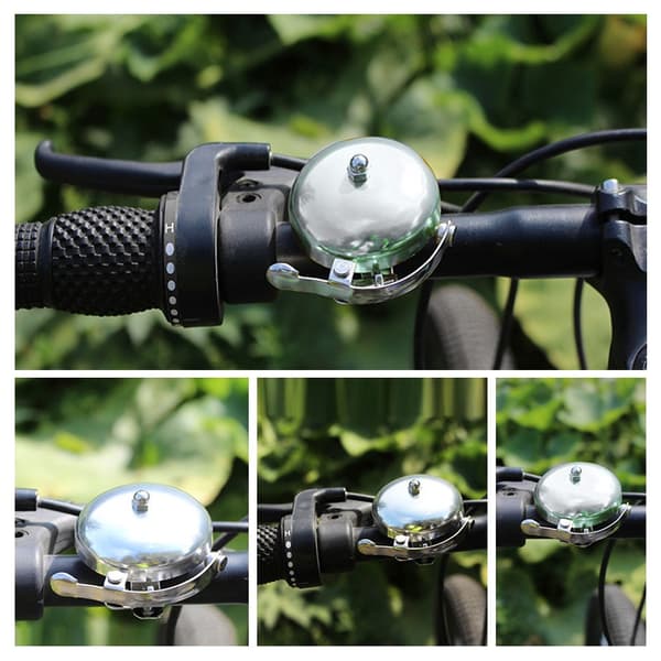 Klassisk Cykelklocka, Silver, Hög Klar Ring, Universell Passform 20-25mm Styre, Enkel Installation
