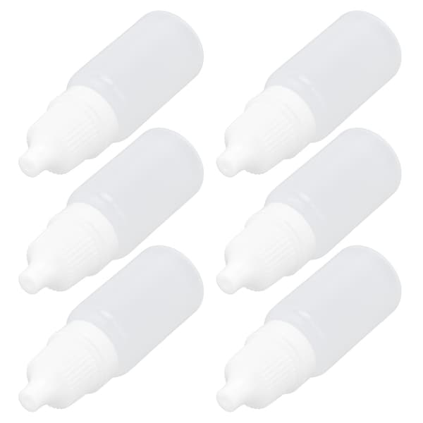 50 st 10 ml tomma ögondroppsflaskor, klämbara plastdroppbehållare med proppar