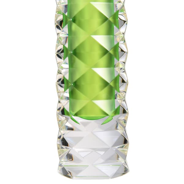 Akrylvase, grøn, krystaldiamantcylinder, blomsterarrangement til stuen