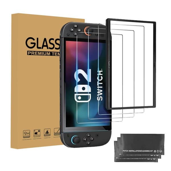 AG Matt Härdat Glas Skärmskydd 3-pack för Switch 2, Antireflex, Reptålig