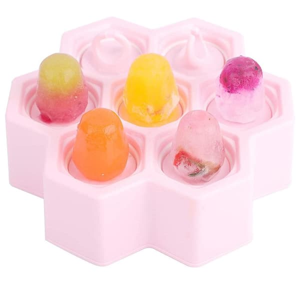 Honeycomb Silikone Ispindeform, DIY Isform, Blød Gel, Pink