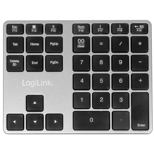 Trådløst numerisk tastatur med piltaster, Bluetooth 3.0, Space Grey, Kompakt for bærbar PC