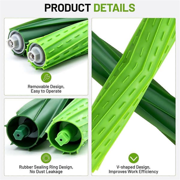 Gummi Rullebørste Reservedeler for IRobot Roomba E5 E6 E7 J7 J7+ J7 Plus I8 I8+ I7 I7+ I4 I4+