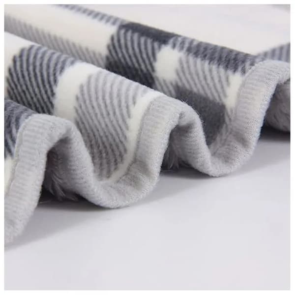 Dame Fleece Poncho med Knapper, Ternede Sjal Cape, Varm Vinter Wrap, Grå