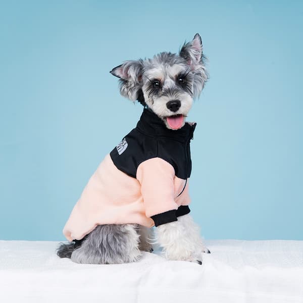 Fleece hundejakke, tobeint, varme vinterklær til små og mellomstore hunder, rød