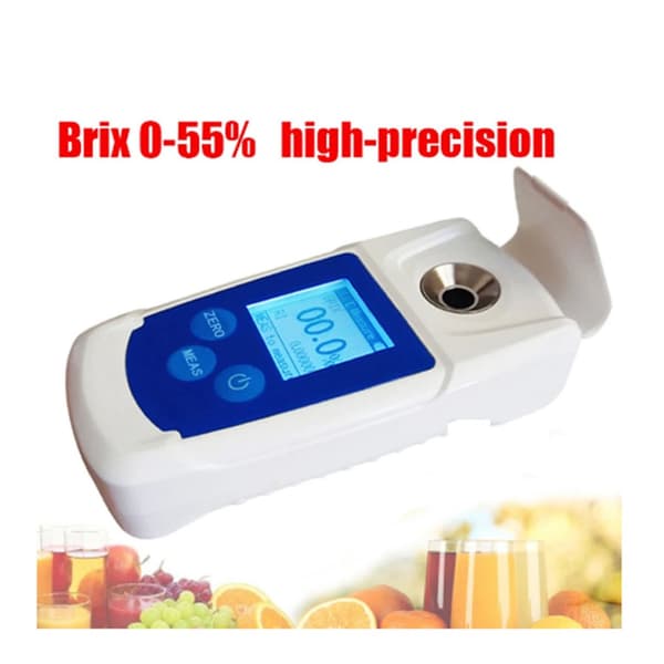 Digital Brix Refractometer 0-55%, Hög Noggrannhet Socker Testare för Fruktjuice Drycker