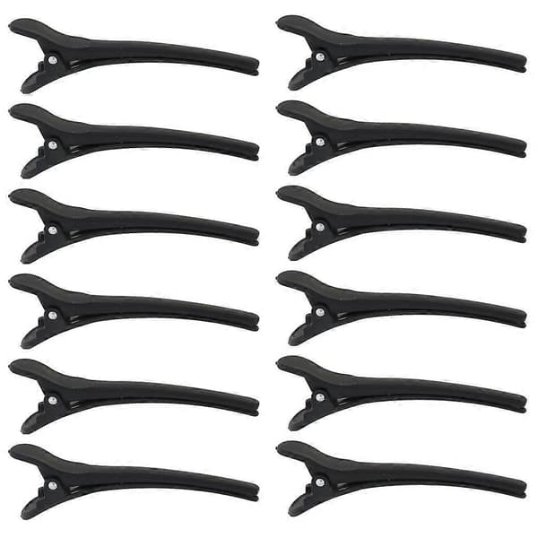 12 stk. Pro Hårklemmer for Styling Alligator Hårklyper Grips