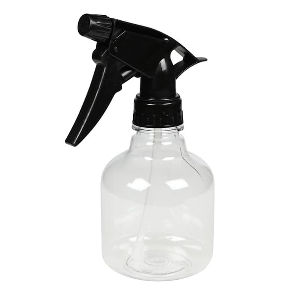 Sprayflaske 250 ml, Transparent med Sort Sprøjtehoved, Planteforstøver