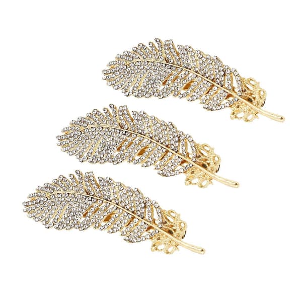 3x Bling Hårklämmor Metall Glittrande Håraccessoarer Brud