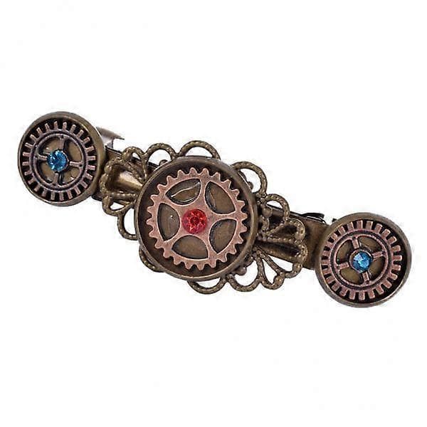 Glittrande Kristall Steampunk Kugghjul Hårklämma Set 5 Pcs