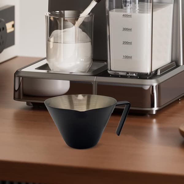 100 ml målebæger, sort, 304 rustfrit stål hældekop til kaffe og espresso