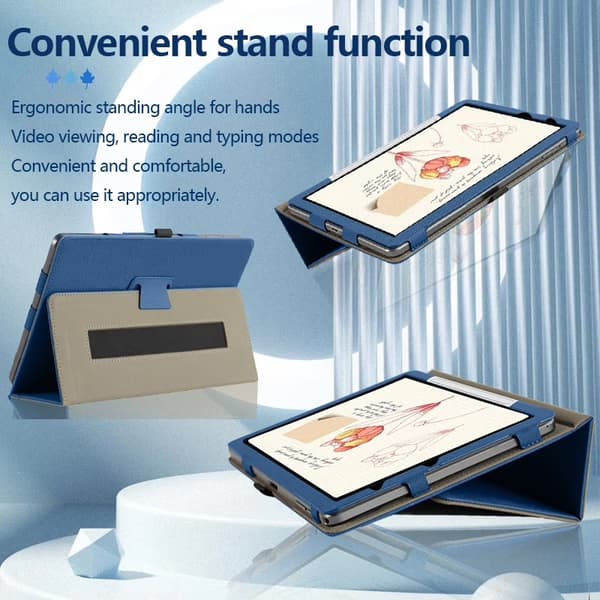 PU-läderfodral för XPPen Magic Note Pad 10,95\", med handrem, stativ, automatisk väckning/viloläge