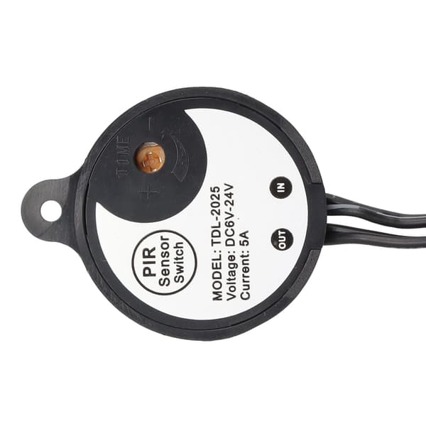 PIR Bevægelsessensorafbryder, DC 6-24V 5A, Infrarød Automatisk til LED Skabslys