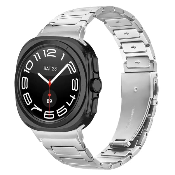 Urrem i rustfrit stål til Samsung Galaxy Watch 7 47MM, sølv, 316L, quick release