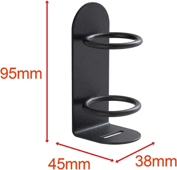 2-pack eltandborsthållare, metall för väggmontering Aquaforge (svart)