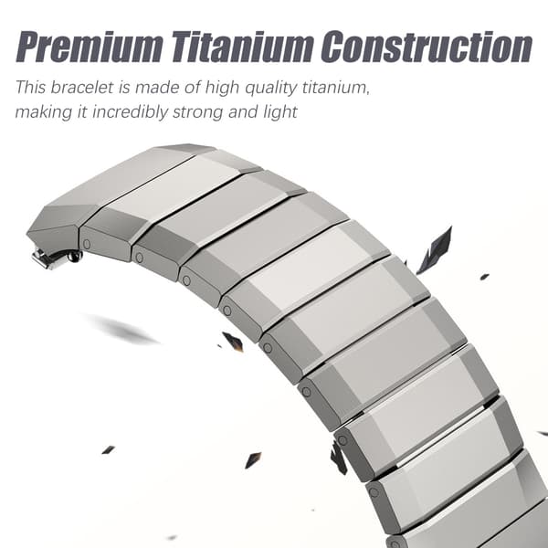 Titaniumrem til Huawei Watch GT 5 Pro 46mm, Sort, Premium Metalrem