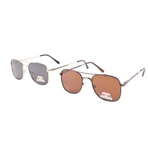 Aviator Solglasögon, Polariserade UV400, Svarta, Unisex, Metallbåge Black