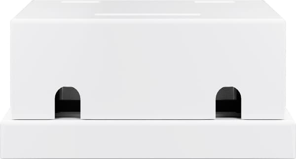 Keystone vægplade, 2-port, blank til RJ45 moduler, netværkspatchpanel