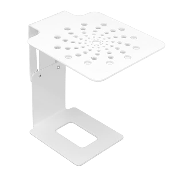 Kaffevægtstativ i rustfrit stål, højdejusterbart, lækagedesign, til hjemmebar, hvid