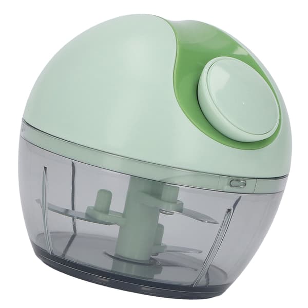 Manuel hvidløgshakker, lysegrøn, mini håndtrækker, multifunktionel foodprocessor