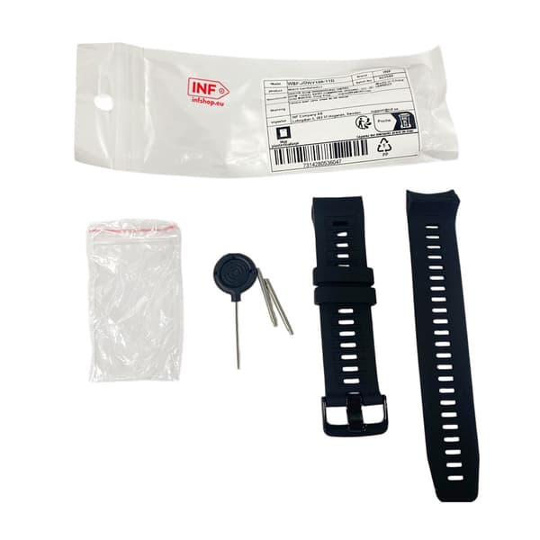Garmin Instinct 2 Silikone Urrem, Sort, 22mm, Justerbar, Sport Black