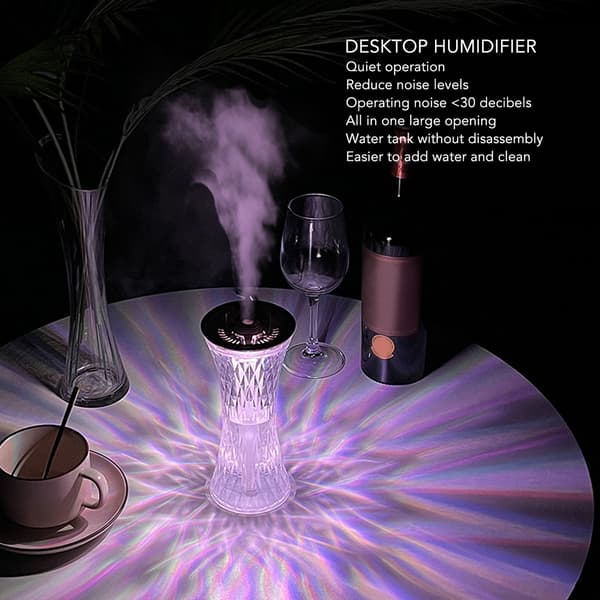3-i-1 luftfukter aromaterapi diffuser med nattlys, USB skrivebordsmodell for soverom og kontor